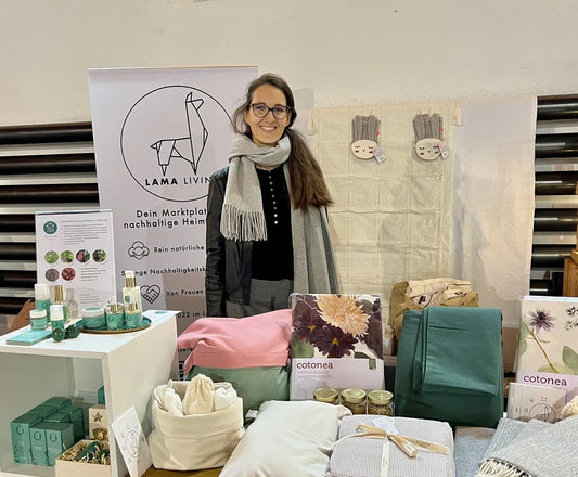 LAMA LIVING Gründerin Justine Weiß Messe "Made in Stuggi"