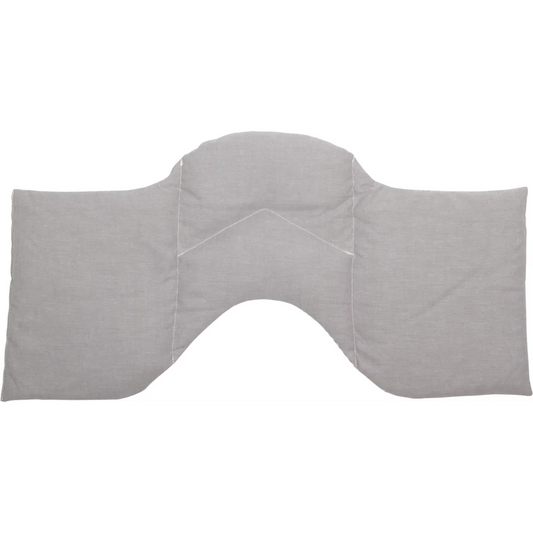 4-Kammer-Schulterkissen mit Füllung Rapssamen in Grau Muster Streifen von herbalind Größe 50x25 cm