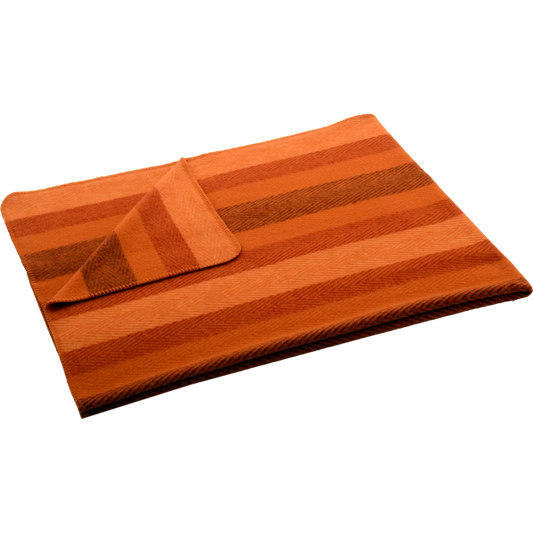 Baby-+Kinder-Decke Streifen MONROVIA in Orange+Terra Orange+Orange Muster Streifen von Steinbeck Größe 100x150 cm