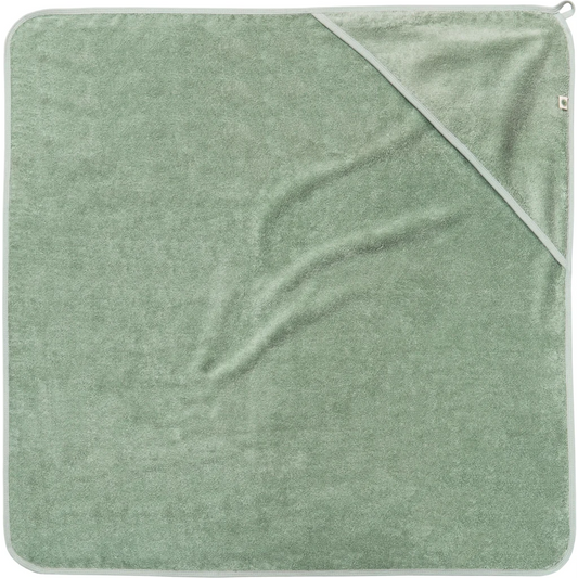 Bio Frottier Baby-Kapuzenbadetuch in Mint Grün von biobaby Größe 80x80 cm