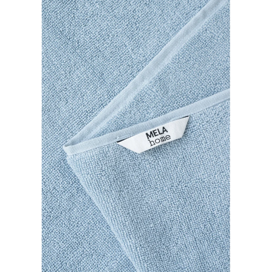 Bio Frottier Duschtuch in Himmelblau Blau von MELA home Größe 70x140 cm