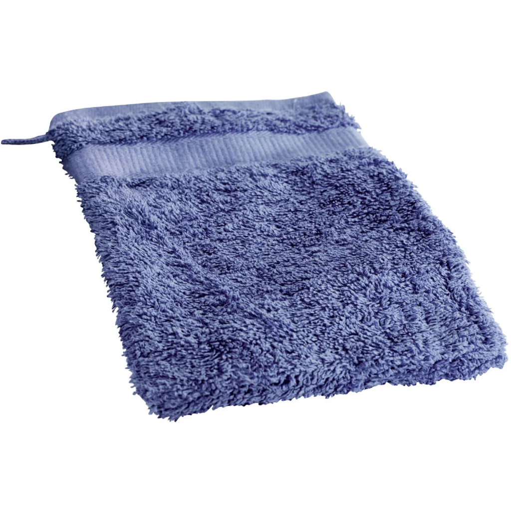Bio Frottier Waschhandschuh in Lapis Blau von Cotonea Größe 16x21 cm
