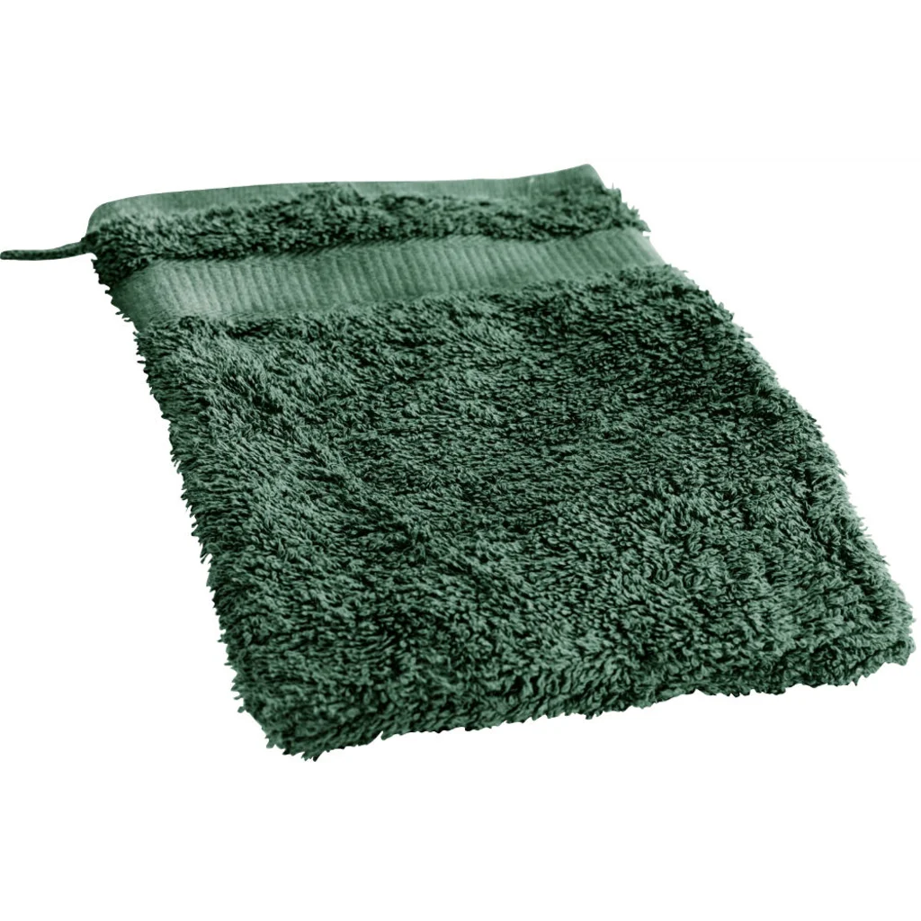 Bio Frottier Waschhandschuh in Smaragd Grün von Cotonea Größe 16x21 cm