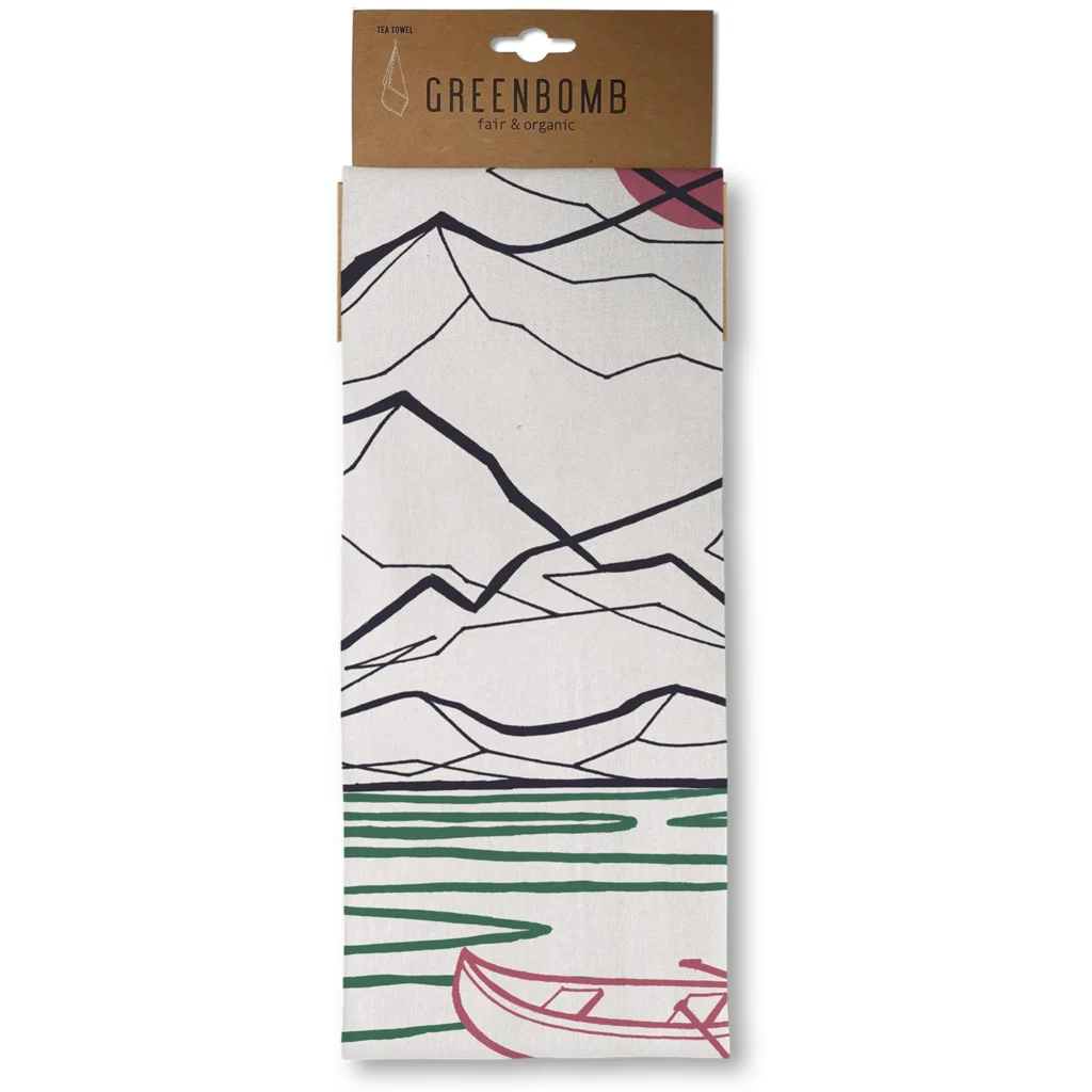 Bio Geschirrtuch Berge in Muster Berge von Greenbomb Größe 50x70 cm