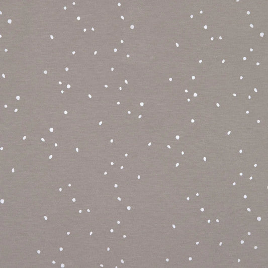 Bio Interlock Pucksack Tupfen in Taupe Grau Muster Tupfen von Lässig Größe 28x56 cm