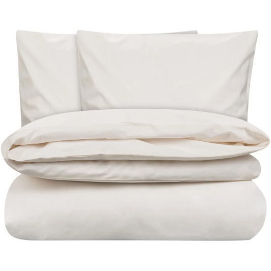 Bio Perkal Bettwäsche Garnitur 3-teilig in Weiß von MELA home Größe 240x220 + 2x 80x80 cm