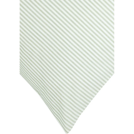 Bio Perkal Bettwäsche Streifen Kissenbezug in Salbei+Weiß Grün+Weiß Muster Streifen von MELA home Größe 40x80 cm