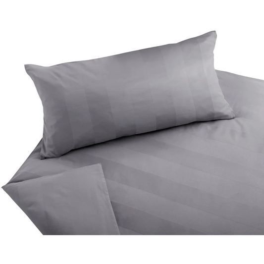 Bio Satin Bettwäsche Superbe Garnitur 3-teilig in Platin Grau von Cotonea Größe 200x220 + 2x 40x80 cm