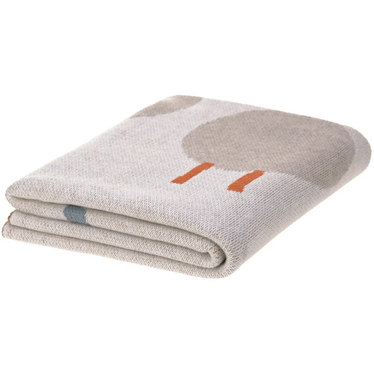 Bio Strick Baby-Decke Schäfchen in Muster Schäfchen von Lässig Größe 80x100 cm