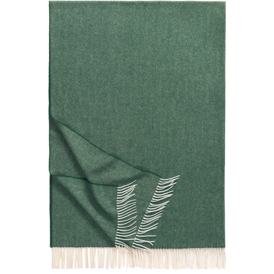 Decke BOSTON in Dunkelgrün Grün Muster Meliert von Eagle Products Größe 130x200 cm