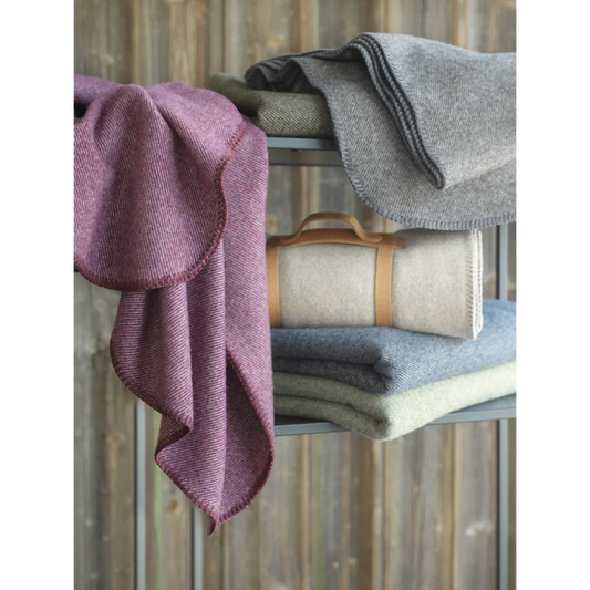 Decke CHICAGO in Salbei Grün Muster Meliert von Eagle Products Größe 130x190 cm