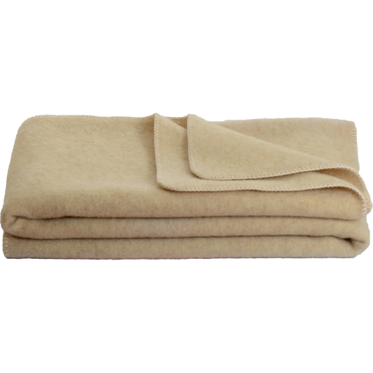 Decke COBURG in Creme (naturbelassen) Creme von Steinbeck Größe 150x220 cm