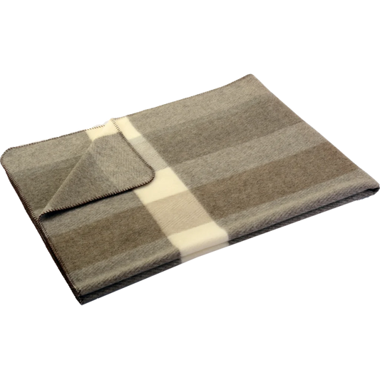 Decke IGOR in Cappuccino+Creme Braun+Creme Muster Gemustert von Steinbeck Größe 150x200 cm