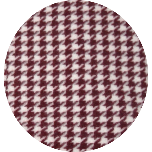 Decke mit Hahnentritt-Muster PISA in Dunkelrot+Weiß Rot+Weiß Muster Hahnentritt von Steinbeck Größe 130x190 cm (inkl. Fransen)