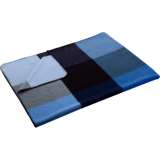 Decke MONZA in Marine+Blau+Hellblau Blau+Blau+Blau Muster Gemustert von Steinbeck Größe 150x200 cm