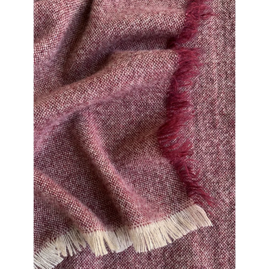 Decke PORTOFINO in Bordeaux Rot Muster Meliert von Eagle Products Größe 145x210 cm