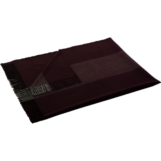 Decke RUBENS in Dunkelbraun+Braun Braun+Braun Muster Gemustert von Steinbeck Größe 130x190 cm (inkl. Fransen)