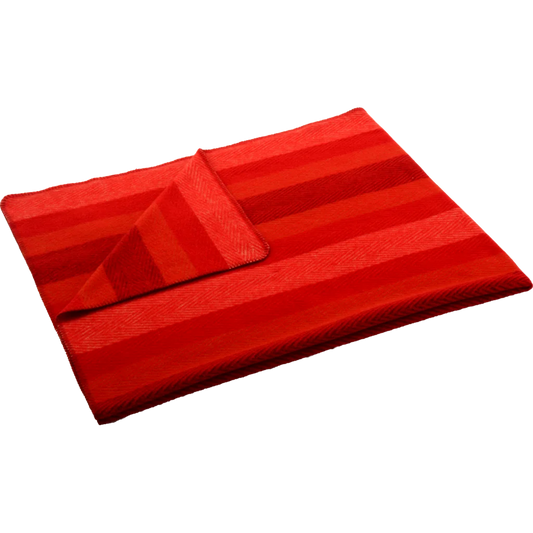 Decke Streifen MONROVIA in Kirschrot+Rot Rot+Rot Muster Streifen von Steinbeck Größe 150x200 cm