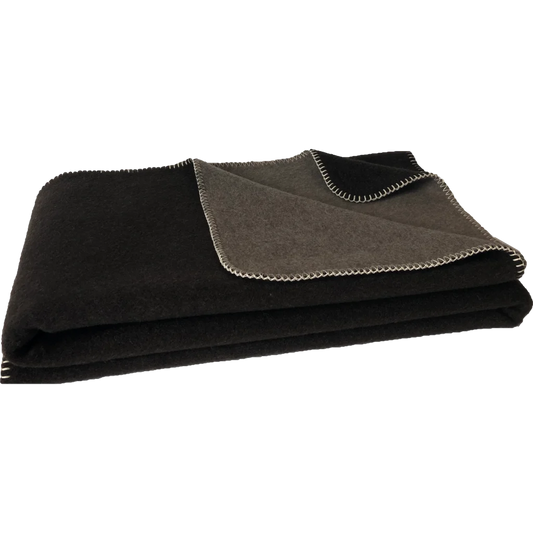 Doubleface Decke ALTAI in Dunkelbraun+Braun (naturbelassen) Braun+Braun von Steinbeck Größe 150x220 cm