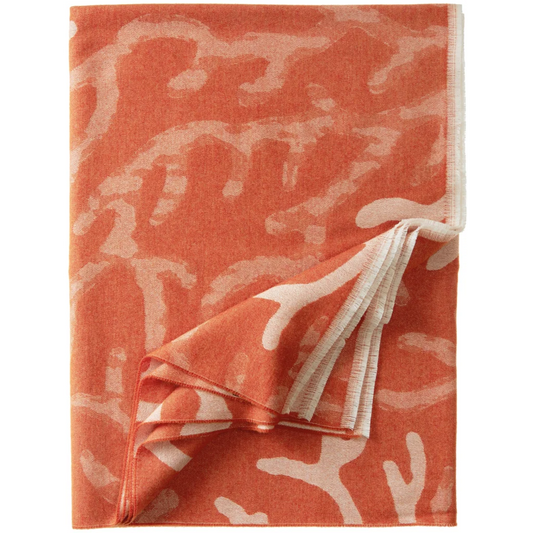 Doubleface Decke Koralle in Terra Orange Muster Koralle von Eagle Products Größe 135x200 cm