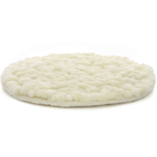 Filz Sitzkissen rund in Fell-Optik in Creme von GLOBO Größe Ø 35 cm