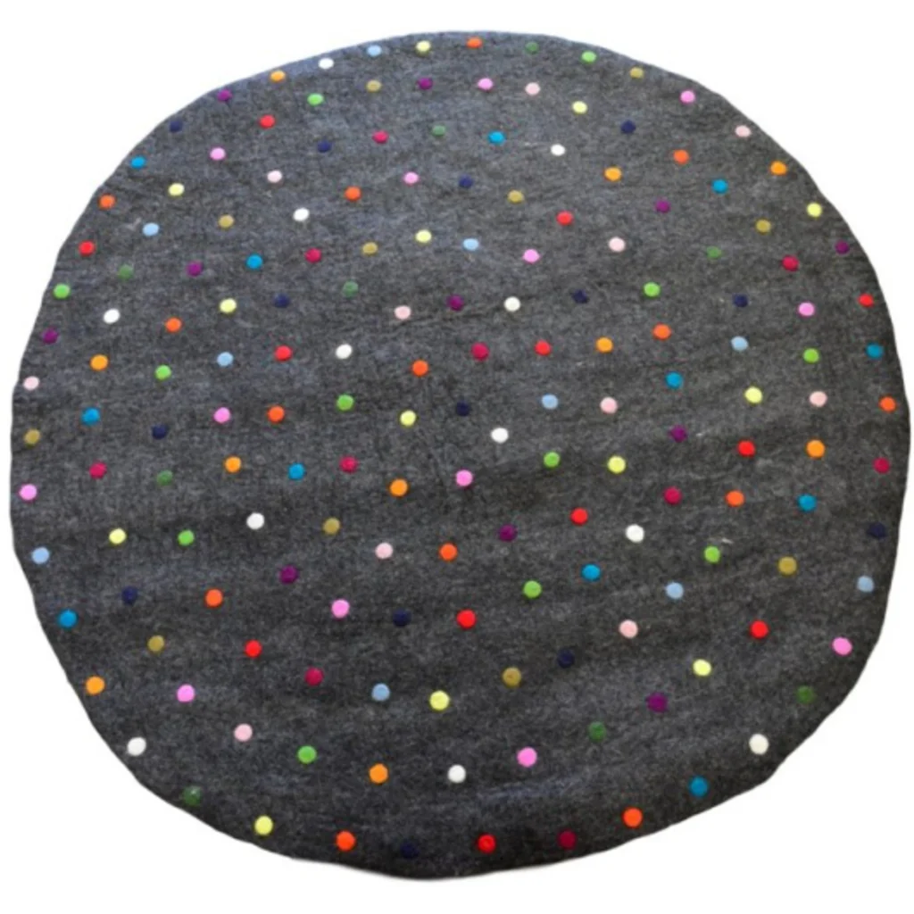 Filz Teppich rund Dots – LAMA Living
