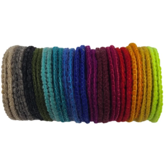 Filz Untersetzer rund mit Ziernaht 6er-Pack in Ocker Orange von Frida Feeling Größe Ø 10 cm