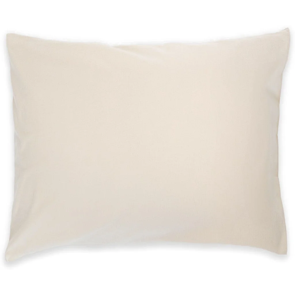 Flanell Bettwäsche Kissenbezug in Creme von erlich textil Größe 40x80 cm