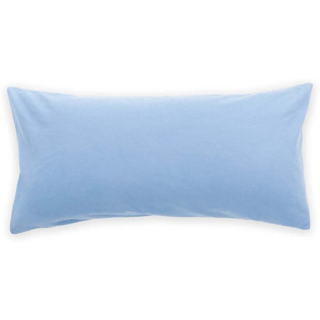 Flanell Bettwäsche Kissenbezug in Himmelblau Blau von erlich textil Größe 65x100 cm
