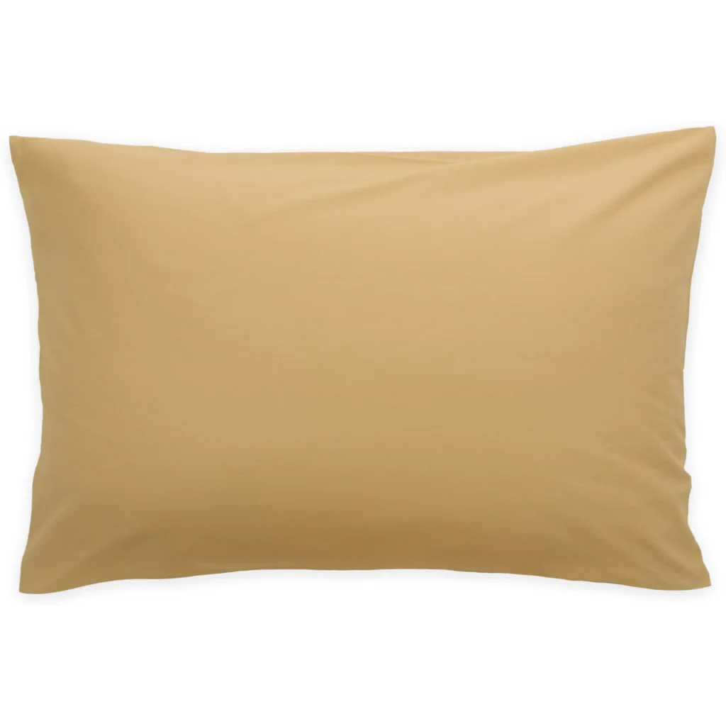 Flanell Bettwäsche Kissenbezug in Honig Gelb von erlich textil Größe 40x80 cm