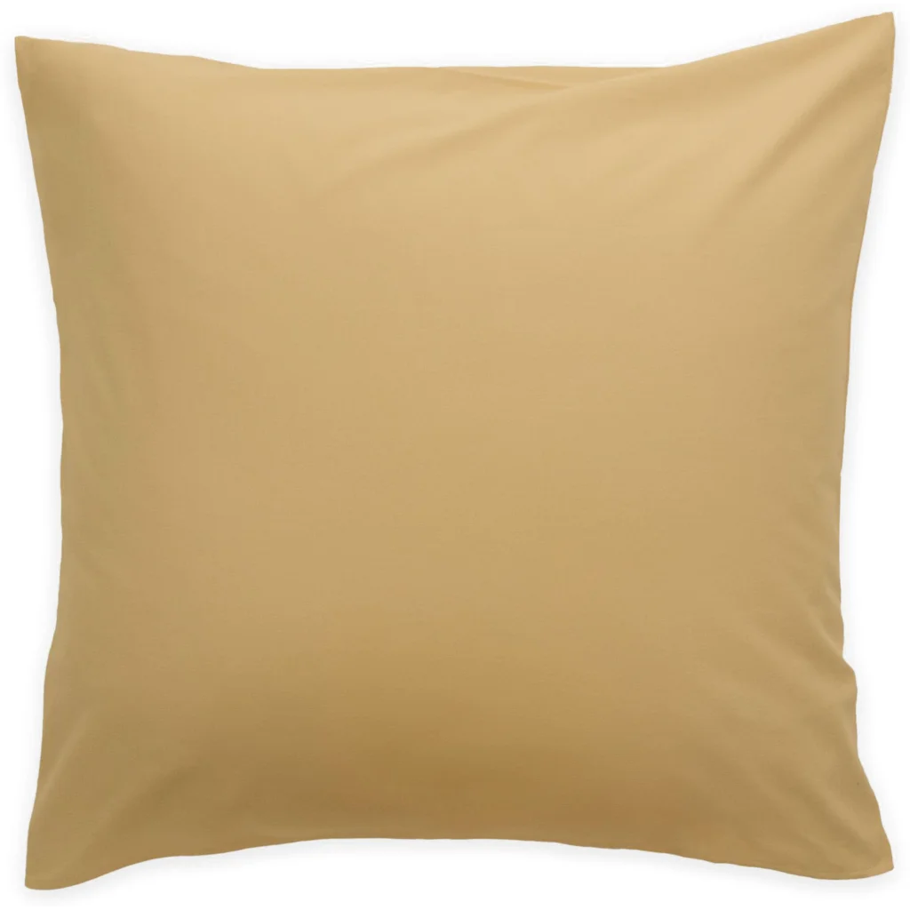 Flanell Bettwäsche Kissenbezug in Honig Gelb von erlich textil Größe 40x80 cm