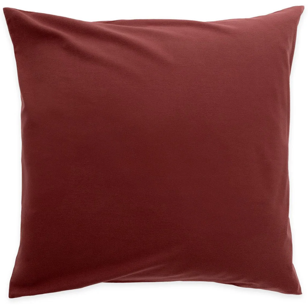 Flanell Bettwäsche Kissenbezug in Marone Rot von erlich textil Größe 40x80 cm
