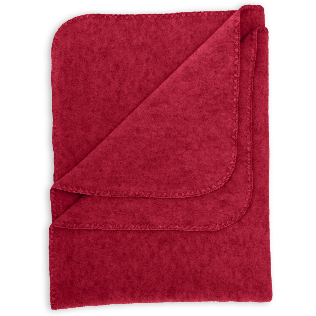 Fleece Baby-+Kinder-Decke in Rot von Engel Natur Größe 80x100 cm