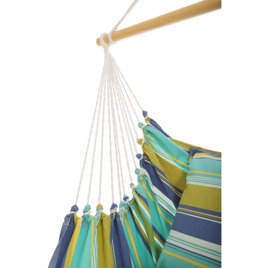 Hängesessel MARIA in Weiß+Helltürkis+Blau+Hellgrün Weiß+Blau+Blau+Grün Muster Streifen von GLOBO Größe 120x130 cm