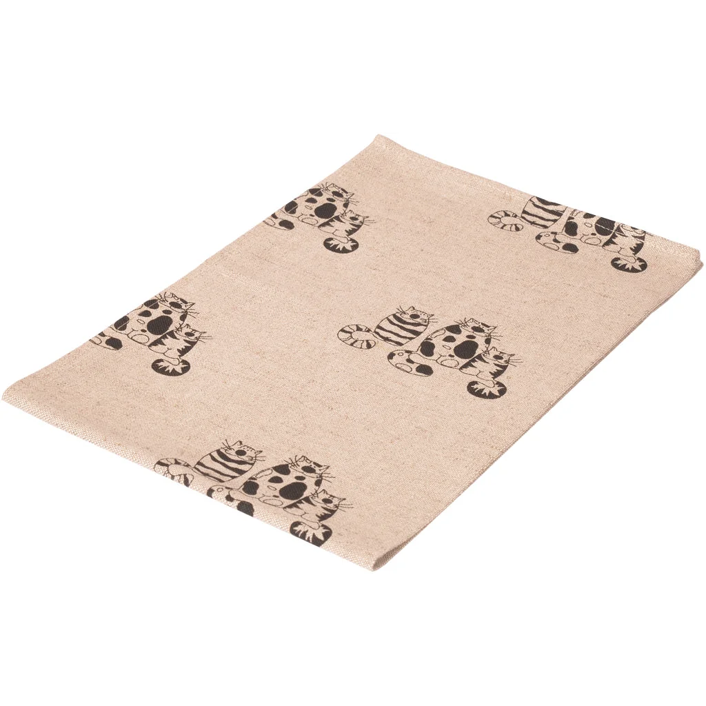 Halbleinen Geschirrtuch Katze 2er-Pack – LAMA Living