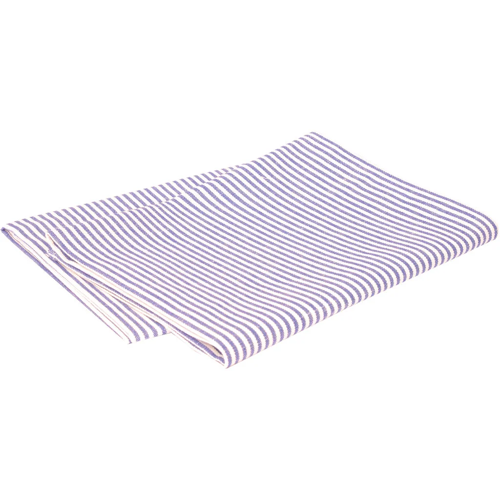 Halbleinen Geschirrtuch Streifen 2er-Pack in Weiß+Blau Muster Streifen von Erika Vaitkute Größe 47x70 cm