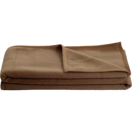Kaschmir Decke BAKU in Kamel Braun von Steinbeck Größe 150x220 cm