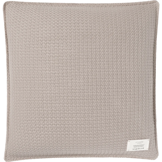 Kissenhülle in Feinstrick-Optik in Cappuccino Braun von Cradle Studio Größe 50x50 cm