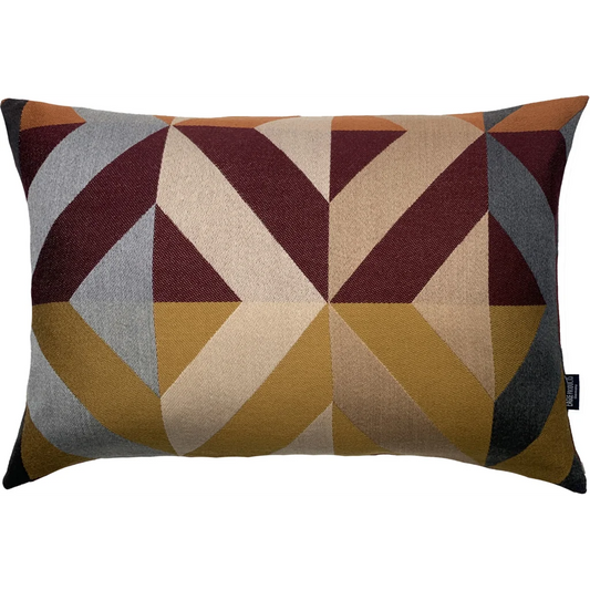 Kissenhülle ORLANDO in Bordeaux+Terra+Braun Rot+Orange+Braun Muster Graphisch von Eagle Products Größe 40x60 cm