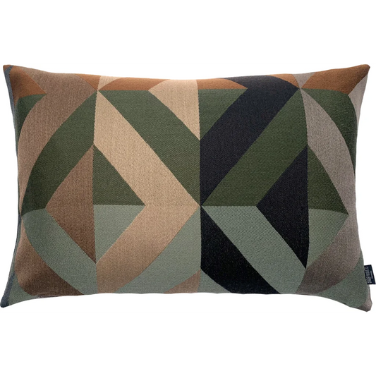 Kissenhülle ORLANDO in Dunkelgrün+Hellgrün+Braun Grün+Grün+Braun Muster Graphisch von Eagle Products Größe 40x60 cm