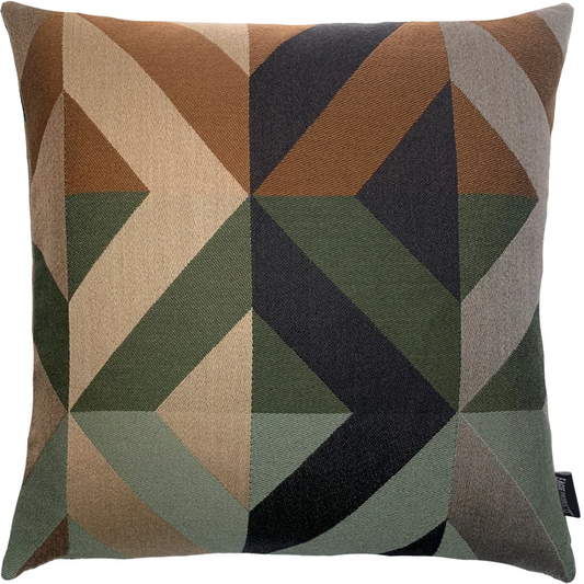 Kissenhülle ORLANDO in Dunkelgrün+Hellgrün+Braun Grün+Grün+Braun Muster Graphisch von Eagle Products Größe 50x50 cm