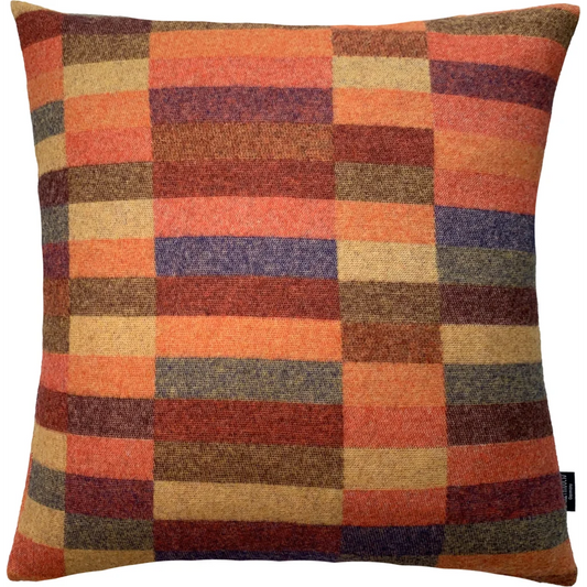 Kissenhülle SEVILLA in Rot+Orange+Ocker Rot+Orange+Gelb Muster Stäbchen von Eagle Products Größe 50x50 cm