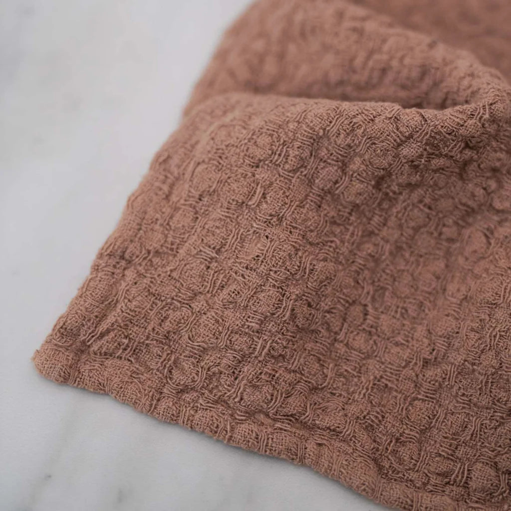 Leinen Spüllappen 2er-Pack in Apricot Orange von Linen Tales Größe 26x26 cm