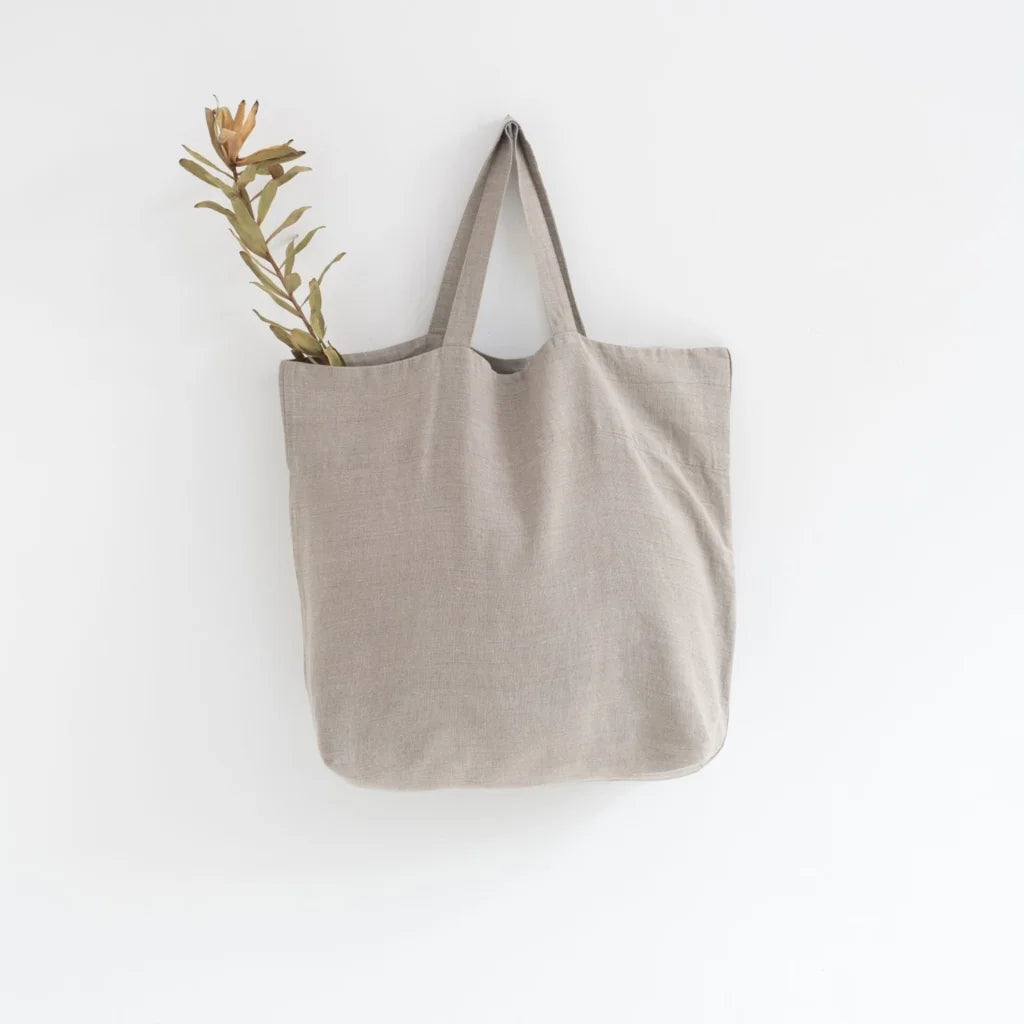 Leinen Tasche in Beige von Linen Tales Größe 54 cm breit+ 60 cm lang