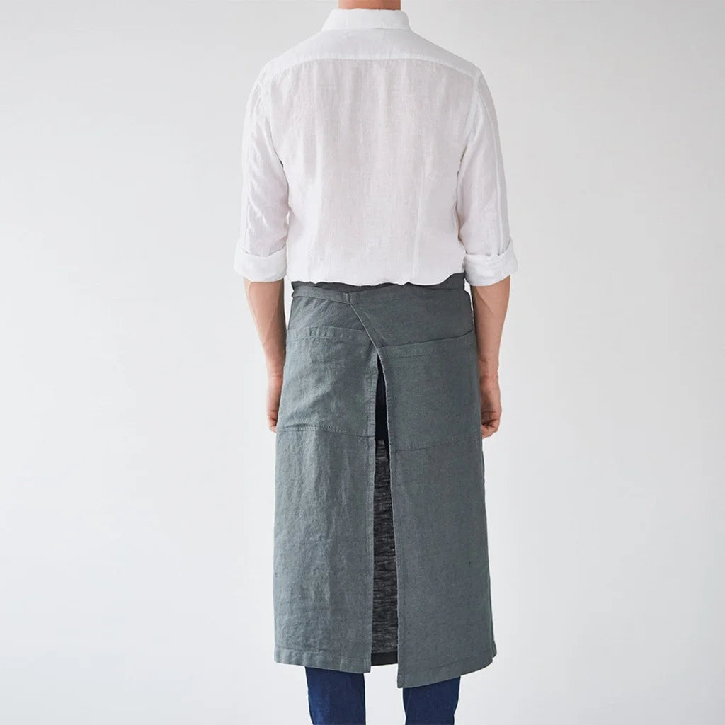 Leinen Vorbinder in Waldgrün Grün von Linen Tales Größe 105 cm breit+ 78 cm lang