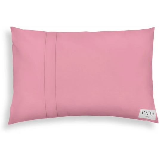 Modulare Kissenhülle rechteckig Farbkombinationen mit Altrosa in Altrosa+Altrosa Rosa+Rosa von Vandla design Größe 40x60 cm