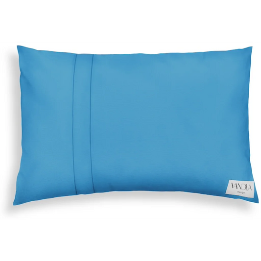 Modulare Kissenhülle rechteckig Farbkombinationen mit Atlantik in Atlantik+Atlantik Blau+Blau von Vandla design Größe 40x60 cm