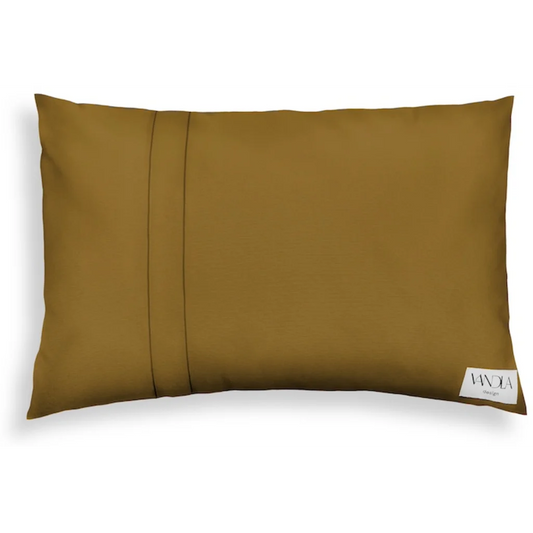 Modulare Kissenhülle rechteckig Farbkombinationen mit Hellbraun in Hellbraun+Hellbraun Braun+Braun von Vandla design Größe 40x60 cm