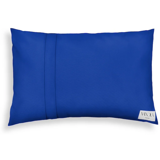 Modulare Kissenhülle rechteckig Farbkombinationen mit Kobalt in Kobalt+Kobalt Blau+Blau von Vandla design Größe 40x60 cm