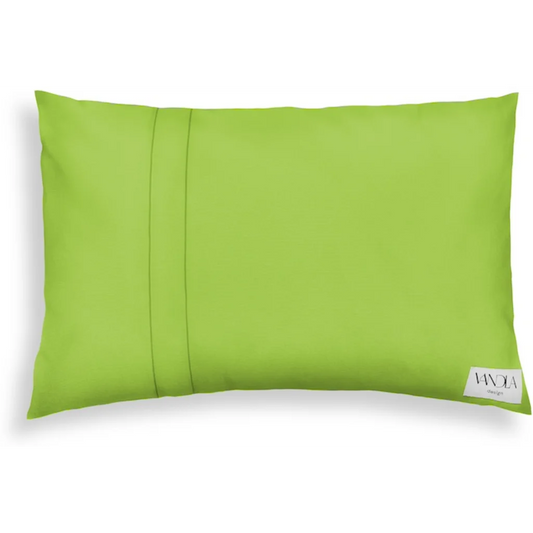 Modulare Kissenhülle rechteckig Farbkombinationen mit Limette in Limette+Limette Grün+Grün von Vandla design Größe 40x60 cm